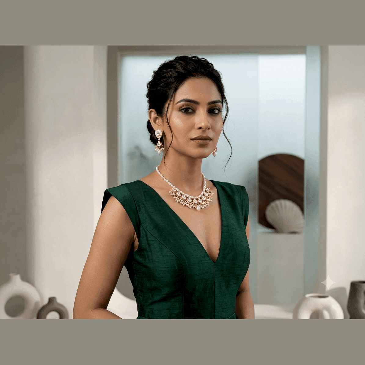 500Count KHWAB Necklace Set with 2 Earrings — view 5