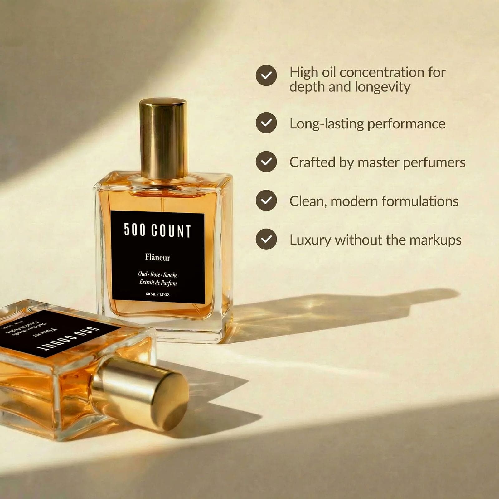 500Count FLÂNEUR Long Lasting Unisex Perfume (50 mL) — Inspired by: Louis Vuitton Ombre Nomade alternate