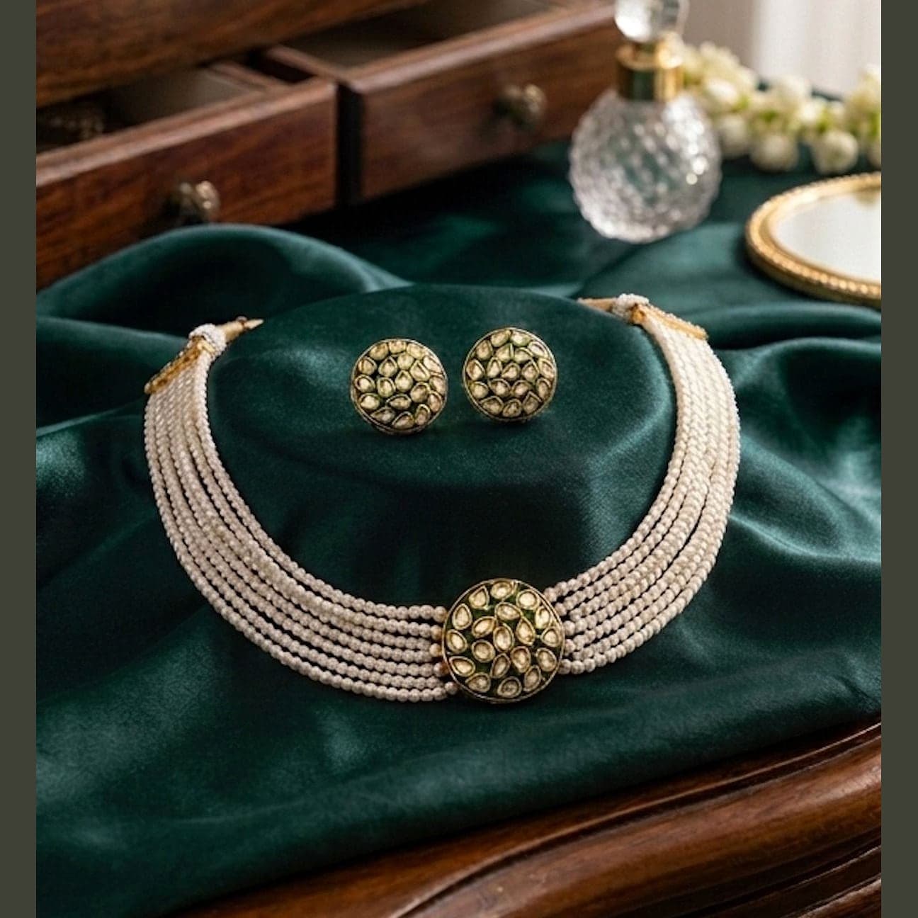 500Count MEHR Necklace Set with 2 Earrings alternate