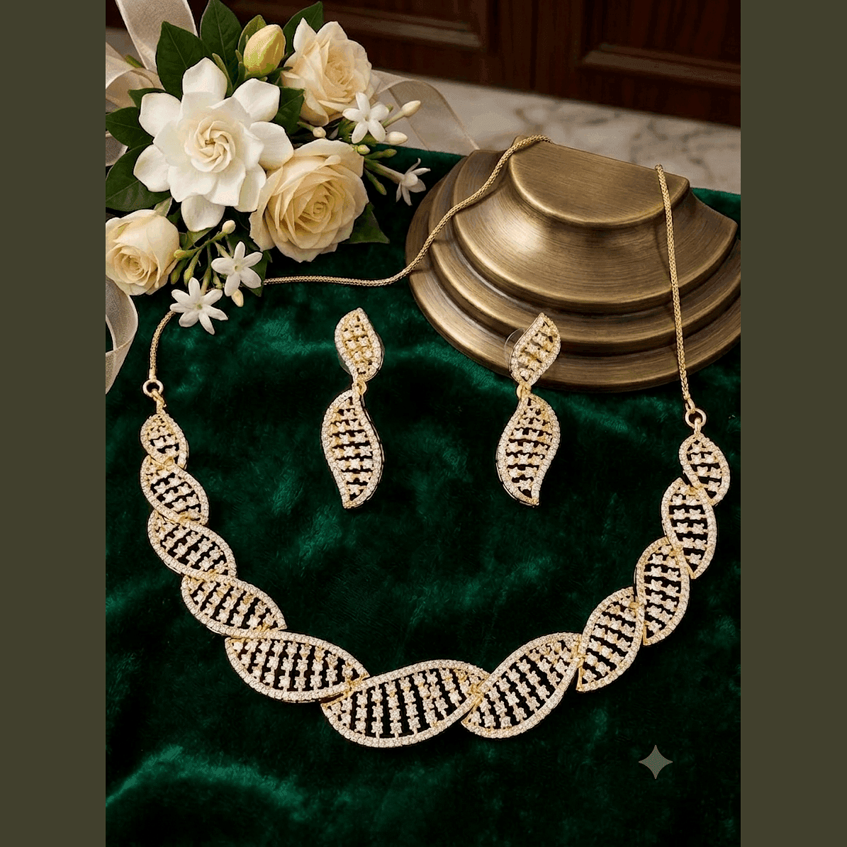 500Count NAZM Necklace Set with 2 Earrings