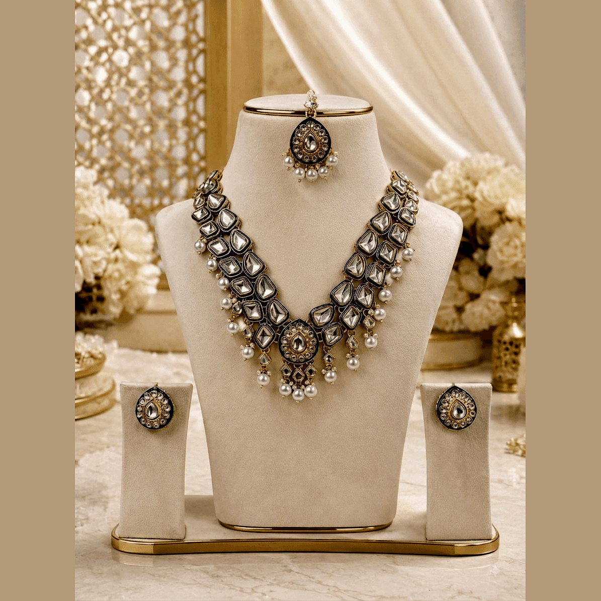 500Count NOOR Necklace Set with 2 Earrings alternate