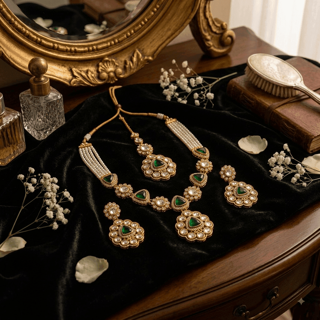500Count SAANJH Necklace Set with 2 Earrings — view 4