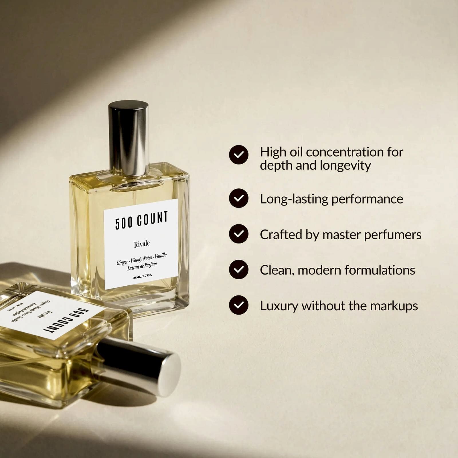 500Count RIVALE Long Lasting Men Perfume (50 mL) — Inspired by: Azzaro Most Wanted alternate